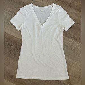 White V-Neck T-Shirt